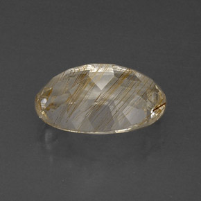 Topázio rutilado amarelo natural 7,55ct, corte oval, transparente