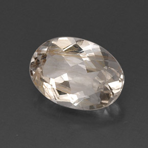 Topázio rutilado amarelo natural 8,02ct, corte oval, transparente