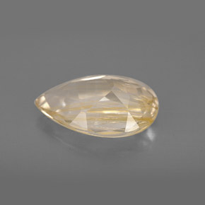 Topázio rutilado amarelo natural 4,62ct, transparente, transparente/translúcido