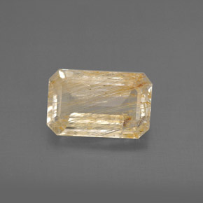 Topázio rutilado amarelo natural 2,69ct, transparente, transparente/translúcido