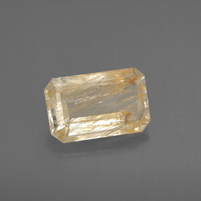 Topázio rutilado amarelo natural 2,69ct, transparente, transparente/translúcido