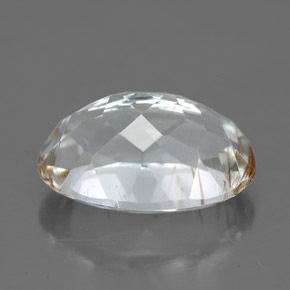 Topázio rutilado amarelo natural 6,49ct, corte oval, transparente