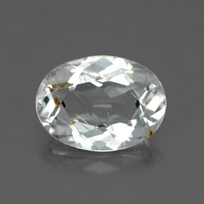 Topázio rutilado amarelo natural 2,91ct, corte oval, transparente