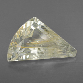 Topázio rutilado amarelo natural 4,32ct, forma extravagante, transparente