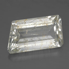 Topázio rutilado ouro natural 12,42ct, forma extravagante, transparente