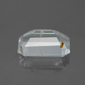 Topázio rutilado amarelo natural 4,75ct, corte esmeralda, transparente