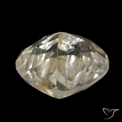 Topázio rutilado amarelo natural 2,50ct, formato de coração, transparente
