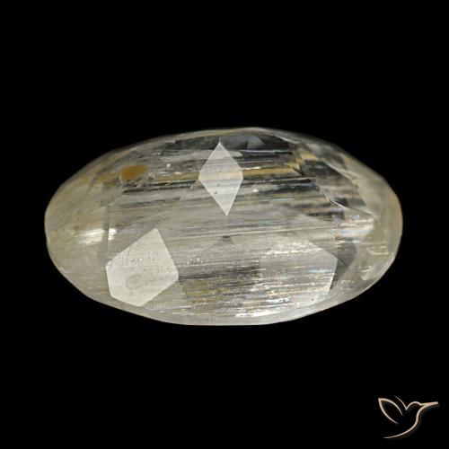 Topázio rutilado amarelo natural 4,00ct, corte oval, transparente