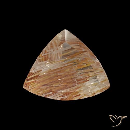 1.84ct Castanho muito claro Topázio Rutilo, Trilhão, Transparente