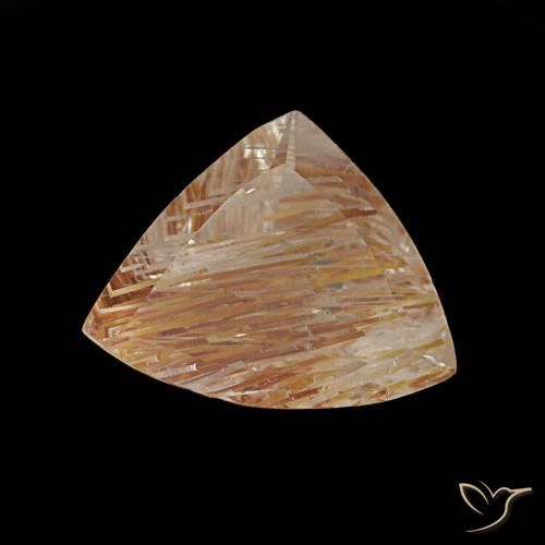 Topázio Rutilo Castanho muito claro Natural 1.84ct, Trilhão, Transparente