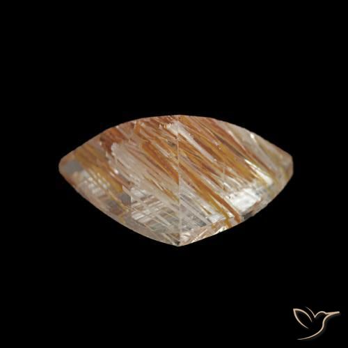 Topázio Rutilo Castanho muito claro Natural 1.84ct, Trilhão, Transparente