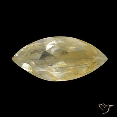 Topázio Rutilo Amarelo Dijon Natural 3.43ct, Marquesa, Transparente