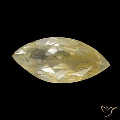 Topázio Rutilo Amarelo Dijon Natural 3.43ct, Marquesa, Transparente