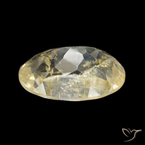 Topázio Rutilo Castanho Dourado Muito Claro Natural 4.50ct, Corte Oval, Transparente