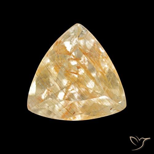 2.67ct Amarelo dourado Topázio Rutilo, Trilhão, Transparente