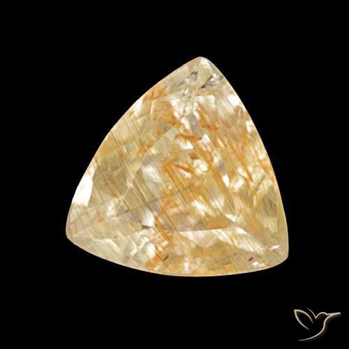 Topázio Rutilo Amarelo dourado Natural 2.67ct, Trilhão, Transparente