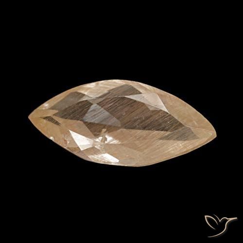 Topázio Rutilo Marrom Quente Natural 1.98ct, Marquesa, Transparente