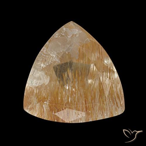 Topázio Rutilo Dourado médio Natural 4,62ct, Trilhão, Transparente