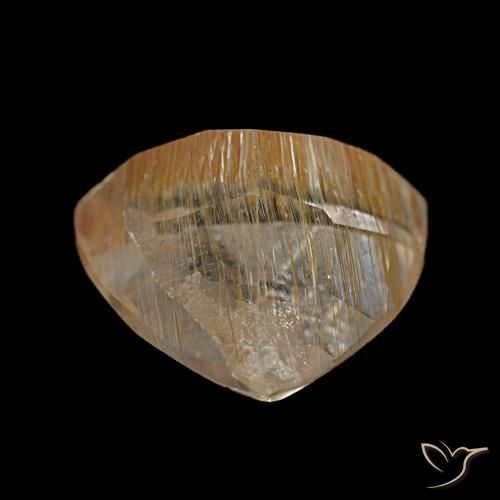 Topázio Rutilo Dourado médio Natural 4,62ct, Trilhão, Transparente