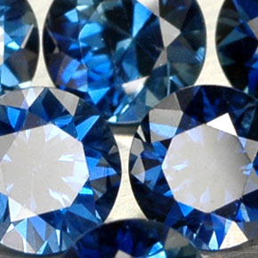 Pedras preciosas de safira azul natural de  ct, corte redondo, VVS-VS