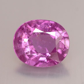Safira rosa natural 2,02ct, corte oval, VS-SI