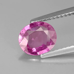 Safira violeta natural 1,40ct, corte oval, VS-SI