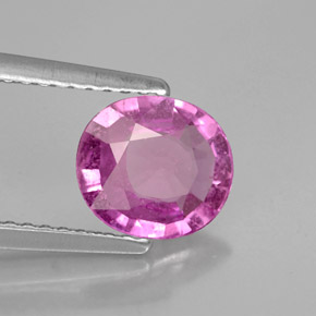 Safira violeta natural 1,40ct, corte oval, VS-SI