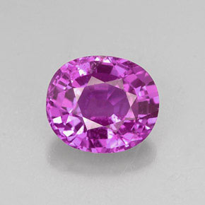 Safira violeta natural 1,43ct, corte oval, VS-SI