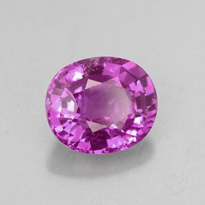 Safira violeta natural 1,43ct, corte oval, VS-SI