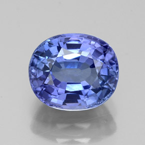 Safira azul natural 2,24ct, corte oval, VVS-VS