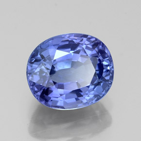 Safira azul natural 2,24ct, corte oval, VVS-VS