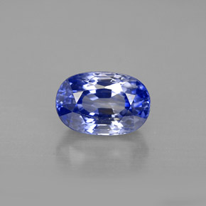 Safira azul natural 2,42ct, corte oval, VVS-VS