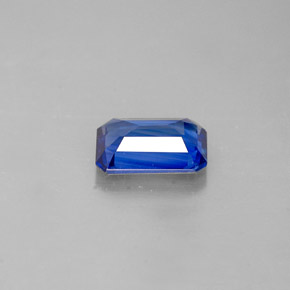 Safira azul natural 0,67ct, corte esmeralda, VS