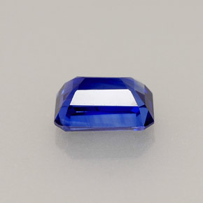 Safira azul natural 0,79ct, corte esmeralda, VS