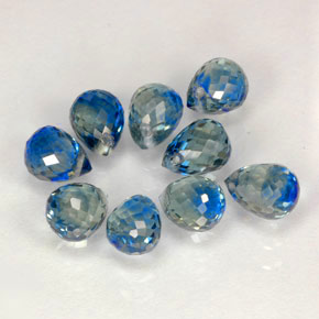 Pedras preciosas de safira azul natural de  ct, briolete, VVS-VS