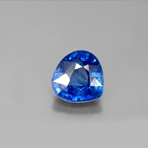 Safira azul natural 1,14ct, formato de pêra, VS