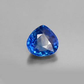 Safira azul natural 1,14ct, formato de pêra, VS