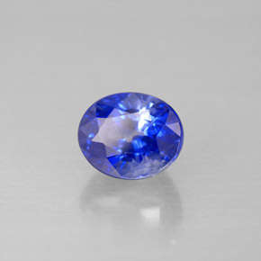 Safira azul natural 1,55ct, corte oval, VS