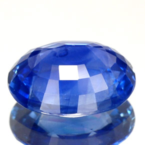 Safira azul natural 2,10ct, corte oval, VVS-VS
