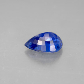 Safira azul natural 1,59ct, formato de pêra, VS-SI