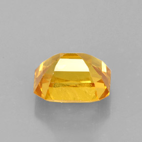 Safira amarelo natural 2,72ct, corte esmeralda, VS-SI