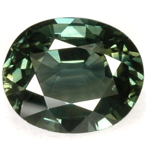 Safira verde natural 1,32ct, corte oval, VVS
