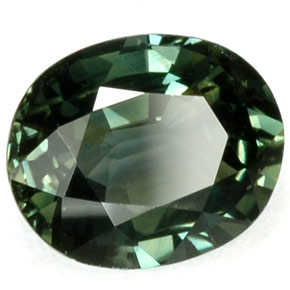 Safira verde natural 1,32ct, corte oval, VVS