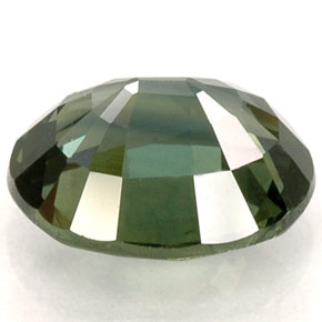Safira verde natural 1,32ct, corte oval, VVS
