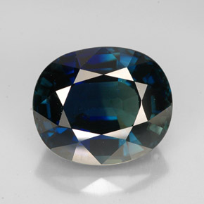 Safira azul natural 8,42ct, corte oval, VVS