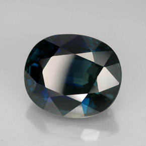 Safira azul natural 8,42ct, corte oval, VVS
