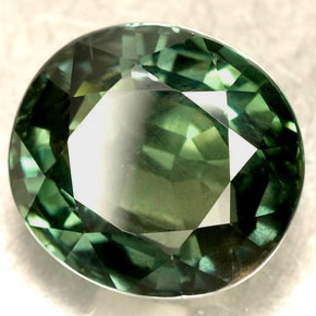 Safira verde natural 5,04ct, corte oval, VVS-VS