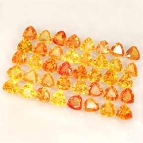 Pedras preciosas de safira laranja natural de  ct, trillion, VVS