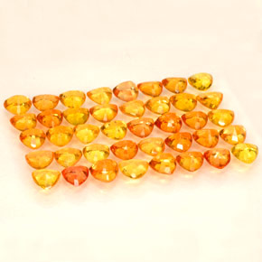 Pedras preciosas de safira laranja natural de  ct, trillion, VVS