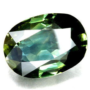 Safira verde natural 7,18ct, corte oval, VS